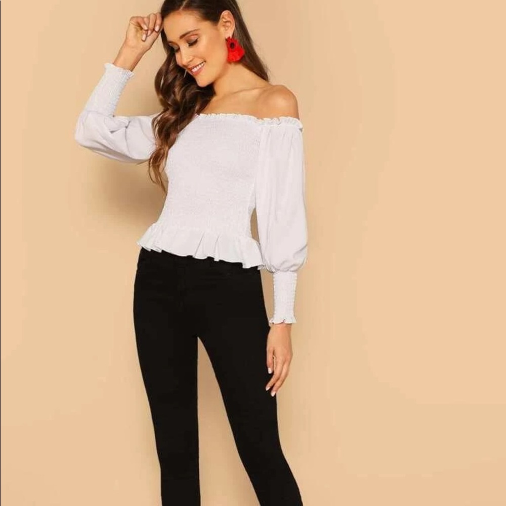 SHEIN white off shoulder